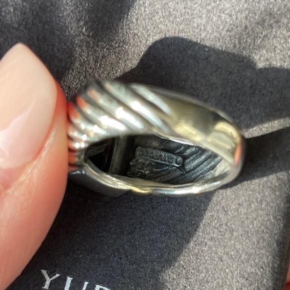 Authentic DAVID YURMAN GARNET CLASSIC CABLE RING {Size 6} - Picture 7 of 12